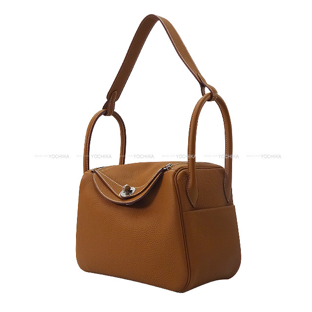 HERMES エルメス ショルダーバッグ リンディ 26 ゴールド トリヨン  