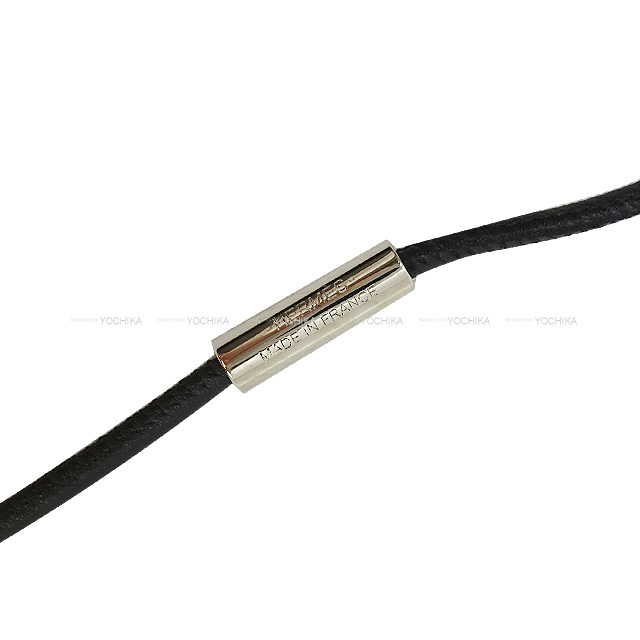 HERMES エルメス ネックレス グランド ループ ペンダント 黒 (ブラック  