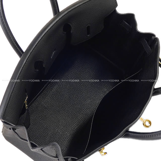 ブラック ハンドバッグバーキンパロディ中古 HERMES エルメス ハンドバッグ バーキン25 黒 (ブラック) トゴ