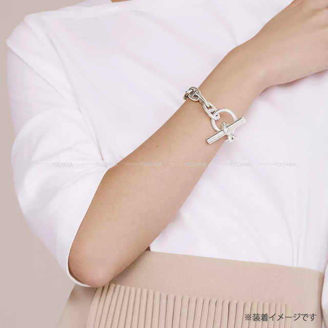 HERMES エルメス ブレスレット シェーヌダンクル GM 14コマ シルバー 