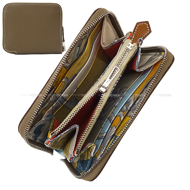 HERMES エルメス 二つ折り財布 アザップシルクイン コンパクト デッラ  