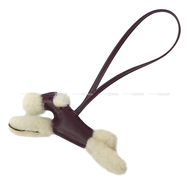 HERMES エルメス バッグチャーム バディ 犬 ルージュセリエ  