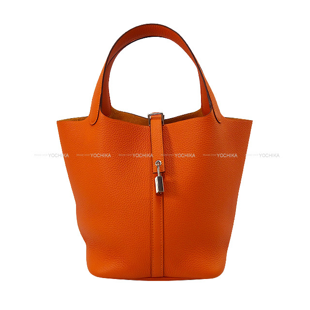 HERMES エルメス ハンドバッグ ピコタンロック 22 MM フーオレンジ