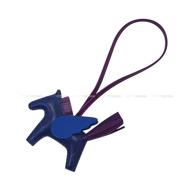 HERMES エルメス バッグチャーム ロデオ ペガサス PM ブルーサフィール  