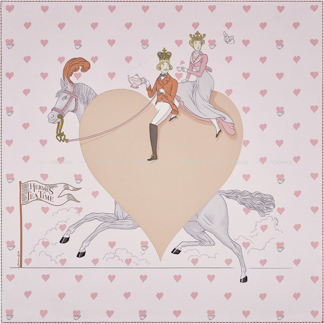 ❤未使用品❤エルメス カレ70 ティータイム ピンク ハンカチ 首 手首 防寒 楽天市場】エルメス スカーフ カレ 70 ティータイム ハート