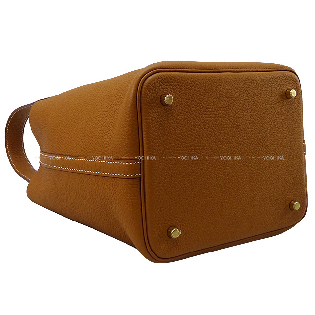 HERMES エルメス ハンドバッグ ピコタンロック 22 MM ゴールド