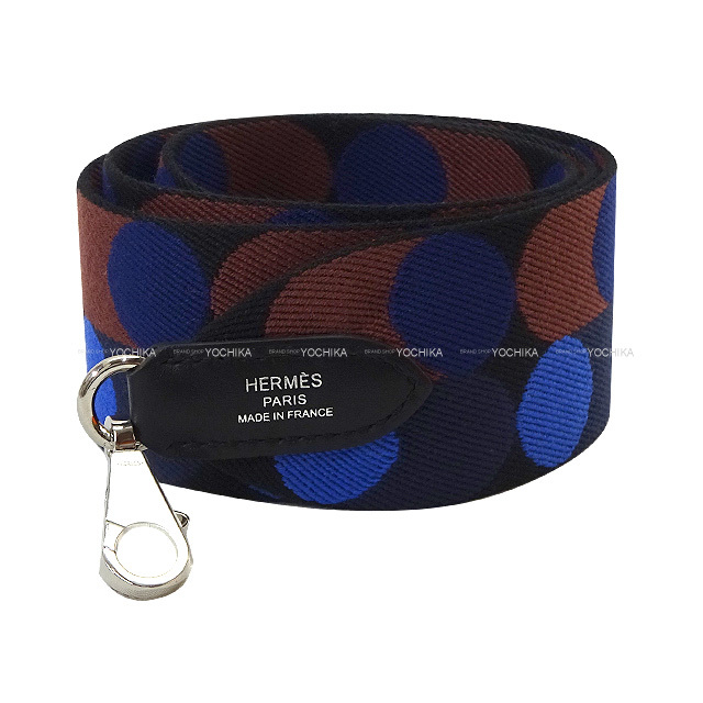エルメスバンドリエール ショルダーストラップ ネイビー ショルダー  