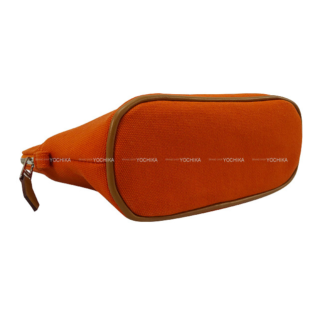 HERMES エルメス ポーチ ボリードポーチ 20/ミニ テラコッタ コットン  