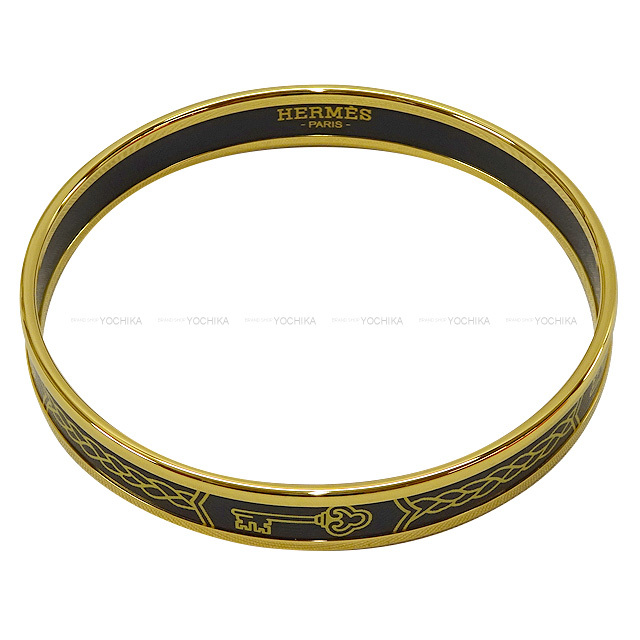 HERMES エルメス ブレスレット エナメル レクレ 黒 (ブラック) エナメルラッカー ゴールド金具 新品未使用 HERMES エルメス ブレスレット エナメル レクレ 黒 (ブラック) エナメルラッカー ゴールド金具 新品未使用