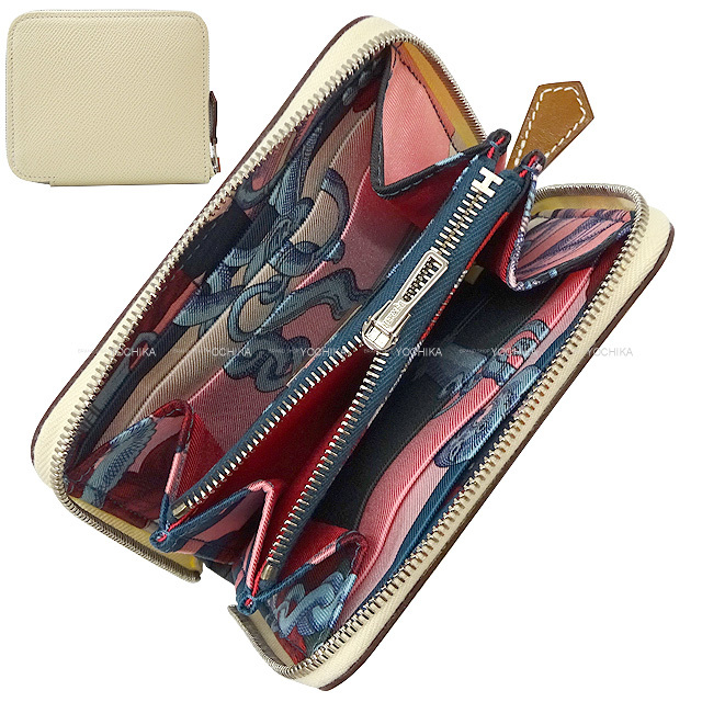 HERMES エルメス 二つ折り財布 アザップシルクイン コンパクト デッラ  