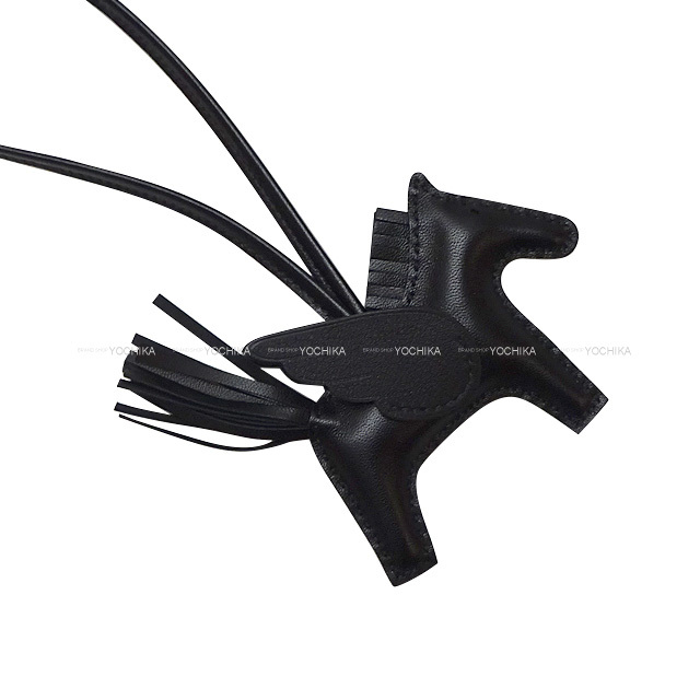 HERMES エルメス バッグチャーム ロデオ ペガサス PM ソーブラック 黒  