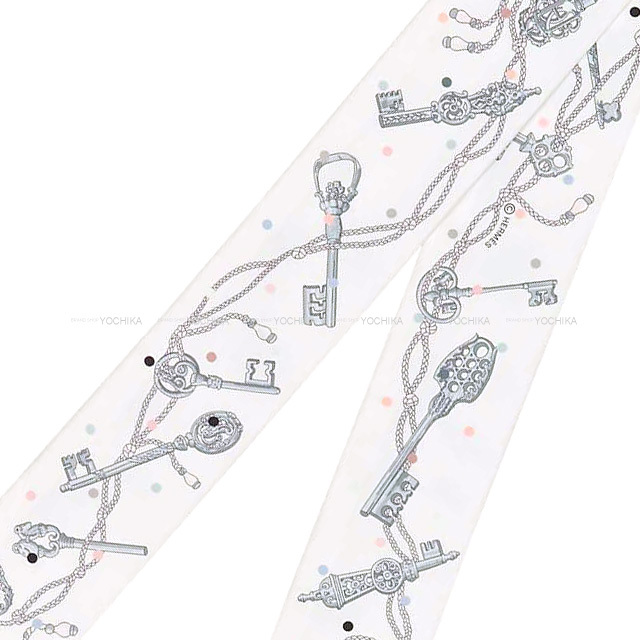 2022年春夏 HERMES エルメス スカーフ ツイリー レクレアポア 白  