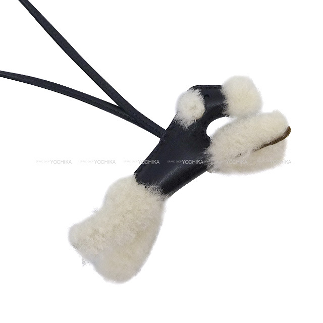 HERMES エルメス バッグチャーム バディ 犬 黒 (ブラック  