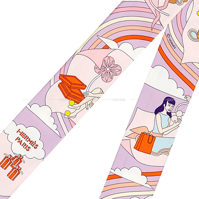 2022年春夏 HERMES エルメス スカーフ ツイリー 空飛ぶカレ リラ  