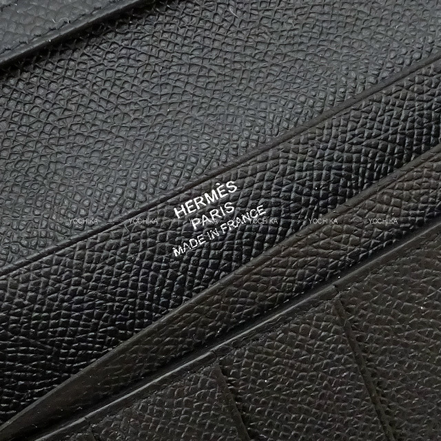 HERMES エルメス 長財布 ベアンスフレ ソーブラック モノクローム 黒 