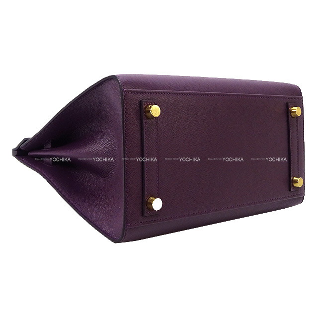 HERMES エルメス ハンドバッグ バーキン25 セリエ 外縫い カシス