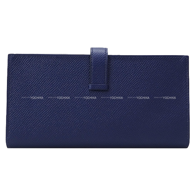 HERMES エルメス 長財布 ベアンスフレ ヴェルソ ブルー