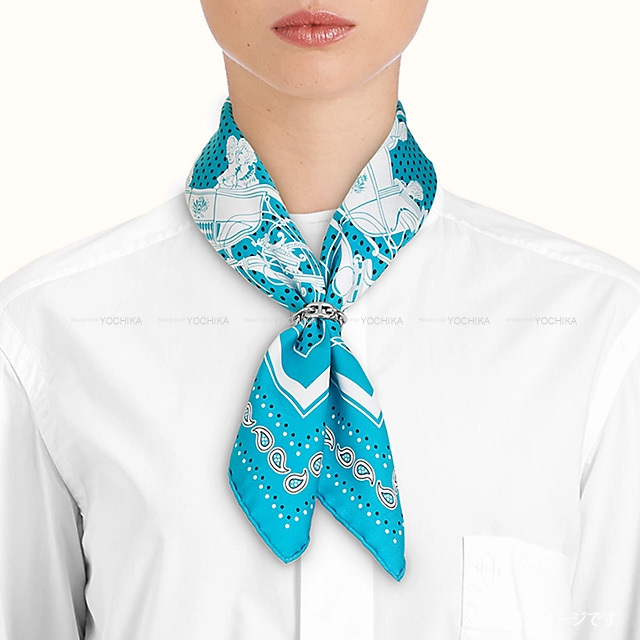 HERMES エルメス スカーフリング シェーヌダンクル ルカデ シルバー  