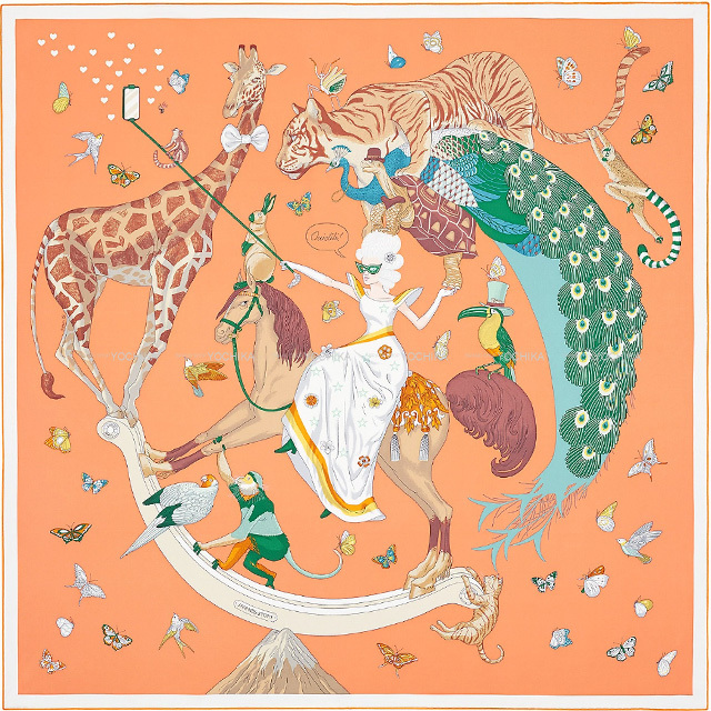 2022年春夏 HERMES エルメス スカーフ カレ90 エルメスストーリー  