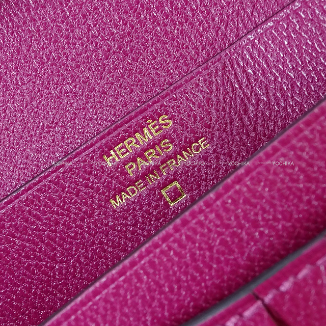 HERMES エルメス 二つ折り財布 ベアンコンパクト ローズ