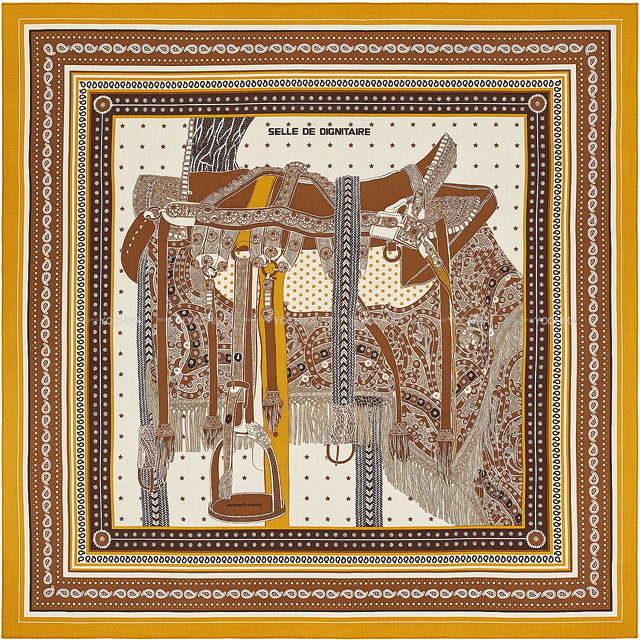 2022年 春夏 HERMES エルメス スカーフ カレ140 高官の鞍 バンダナ  