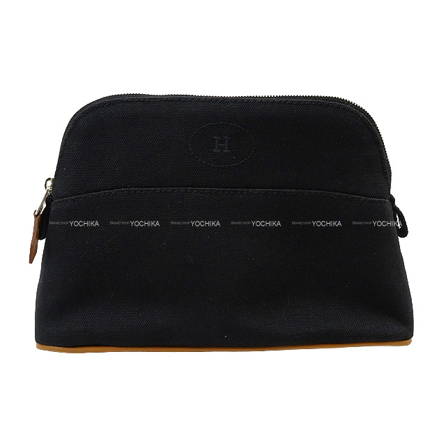 HERMES エルメス ポーチ ボリードポーチ ミニ 黒 (ブラック) コットン  