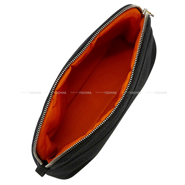 HERMES エルメス ポーチ ボリードポーチ ミニ 黒 (ブラック) コットン  