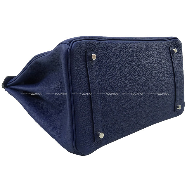 HERMES エルメス ハンドバッグ バーキン35 ブルーサフィール トゴ