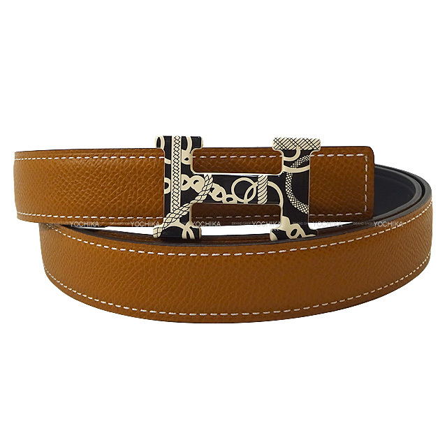 HERMES(エルメス) コンスタンス Hベルト 黒 茶（エルメス HERMES コン  