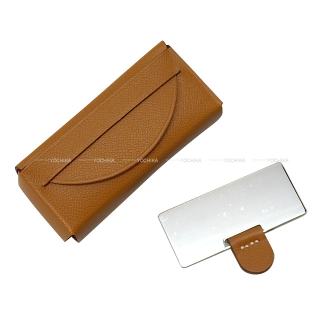 HERMES エルメス リップケース ミロワール ミラー付き ゴールド ヴォー  