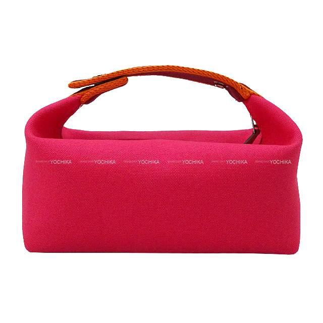 HERMES エルメス ポーチ ブリッドアブラック PM ハイビスカス トワル  