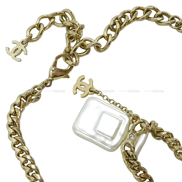 2022年 春夏新作 CHANEL シャネル ネックレス No.5 メタル&ストラス パフュームボトル ゴールド/白 AB8475 新品