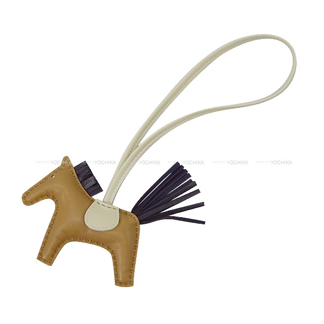 HERMES エルメス バッグチャーム ロデオ PM (目の色がナタ) チャイ/黒  