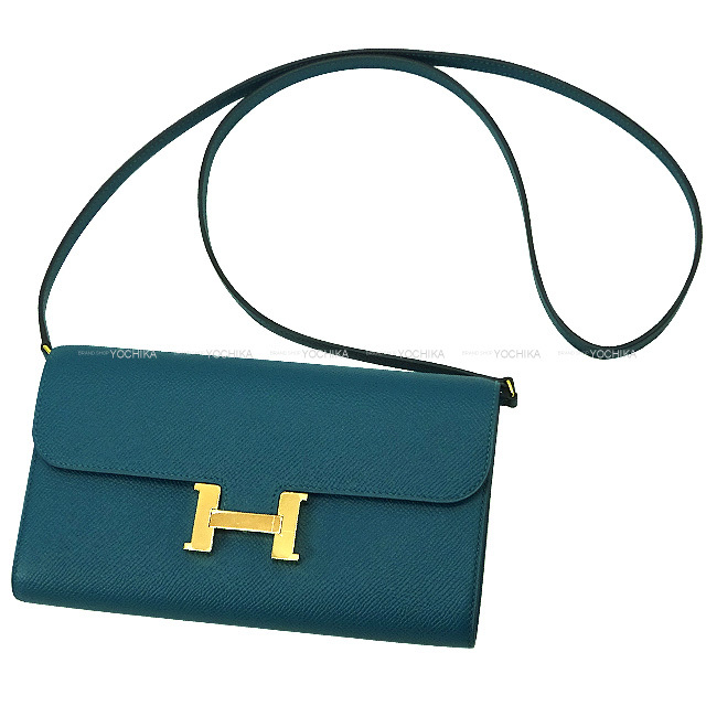 HERMES エルメス 長財布 コンスタンスロング トゥーゴー ヴェールボスフォール エプソン ゴールド金具 Z刻印 新品