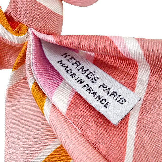 HERMES エルメス ヘアアクセサリー シュシュ ベッラ ヘアゴム ピンク  