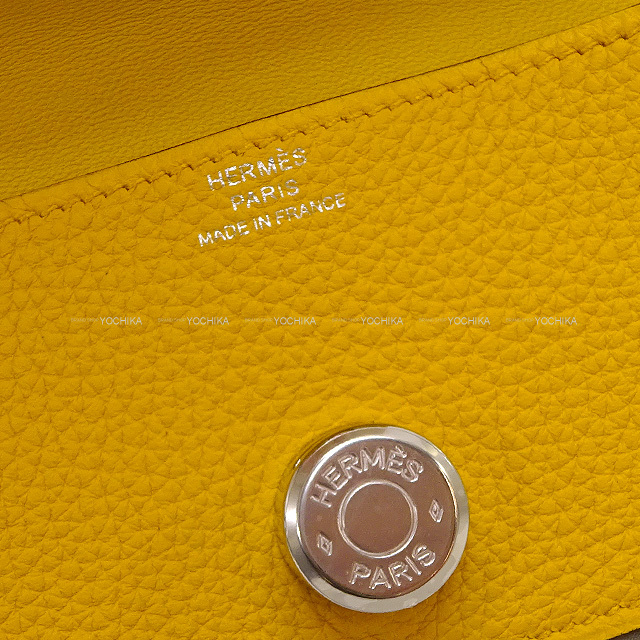 エルメス ドゴン コンパクトウォレット 財布 カードケース □L刻印 イエロー エルメス ドゴン コンパクトウォレット 財布 カードケース □L刻印