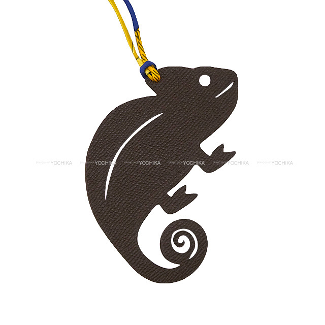 HERMES エルメス バッグチャーム プティアッシュ カメレオン ブルード  