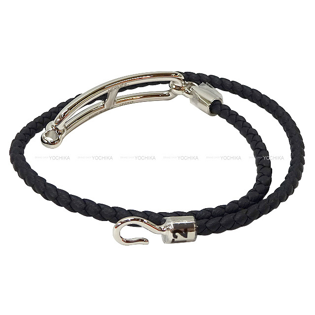 HERMES エルメス ブレスレット ルリ ロウリス ドゥブルトゥール #T2 黒 