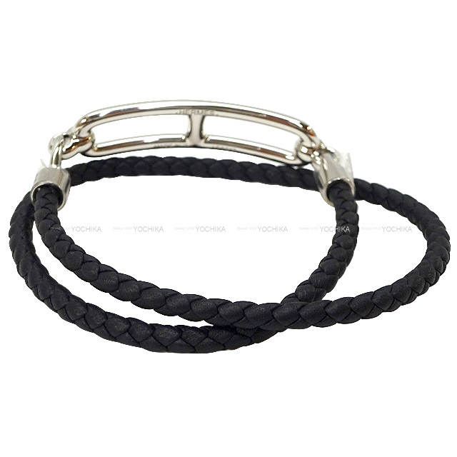 HERMES エルメス ブレスレット ルリ ロウリス ドゥブルトゥール #T2 黒  