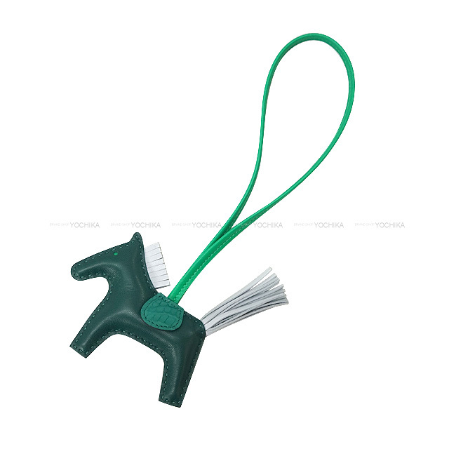 エルメス HERMES バッグチャーム ロデオPM タッチ クロコ