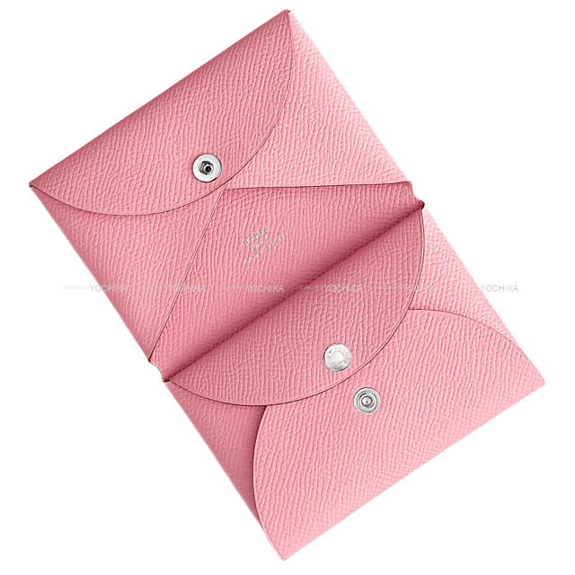 HERMES エルメス カードケース カルヴィ デュオ ローズコンフェッティ  