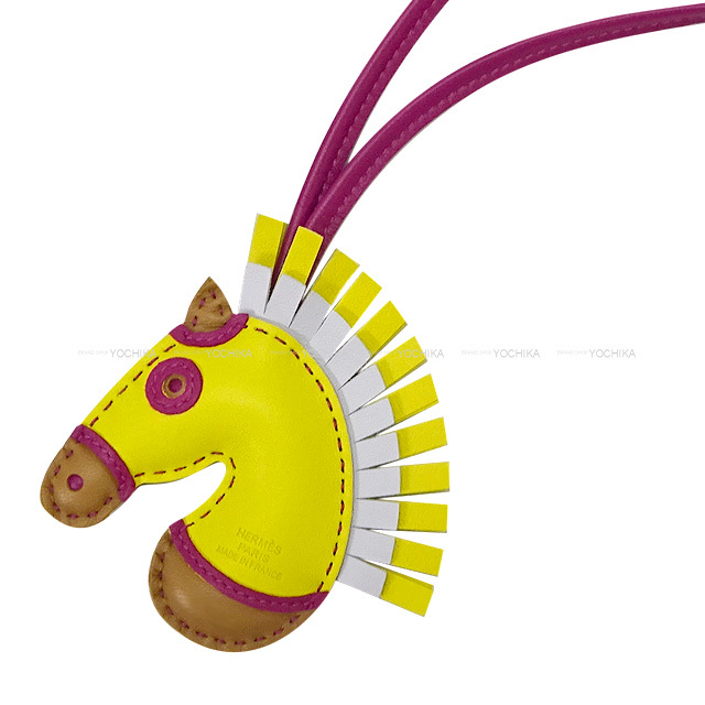 HERMES エルメス バッグチャーム ジージーカマイユ チャイ/ライム  