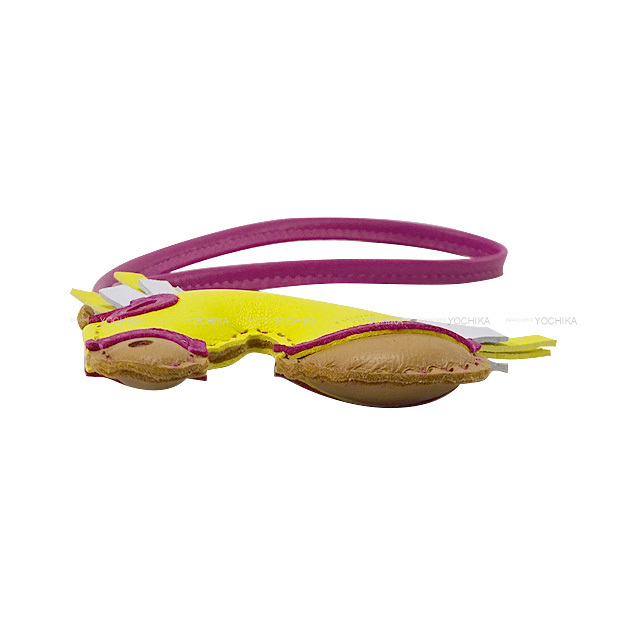 HERMES エルメス バッグチャーム ジージーカマイユ チャイ/ライム  