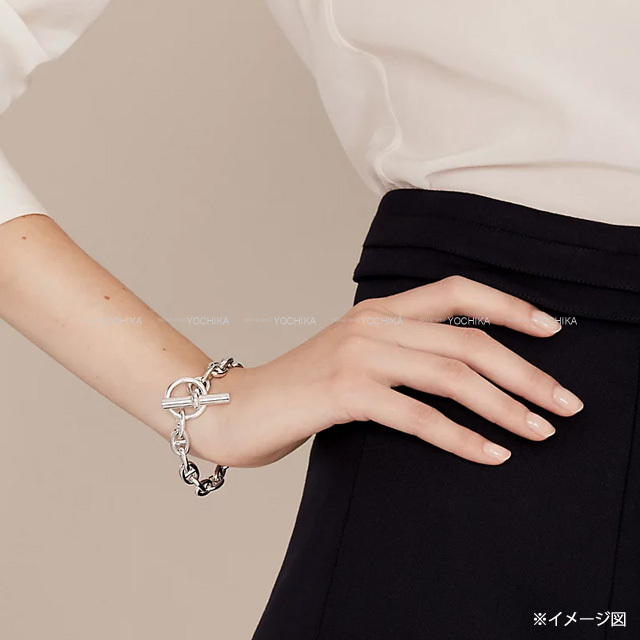 HERMES エルメス ブレスレット シェーヌダンクル PM 19コマ シルバー  