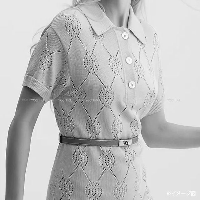 HERMES エルメス ベルト ケリーベルト18 黒 (ブラック) クロコダイル  