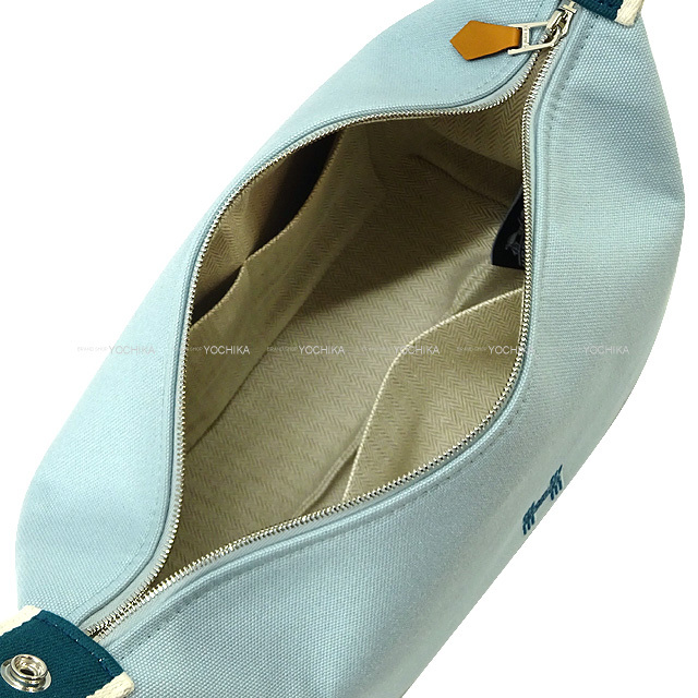 エルメス ポーチ ブリッド・ア・ブラックPM ネイビー/グリーン  