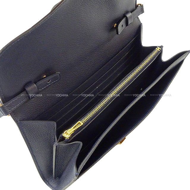 【新品】HERMES コンスタンス　スリム　 ブルーニュイ　ゴールド金具　希少革 HERMES コンスタンス スリム エバーカラー ブルーニュイ