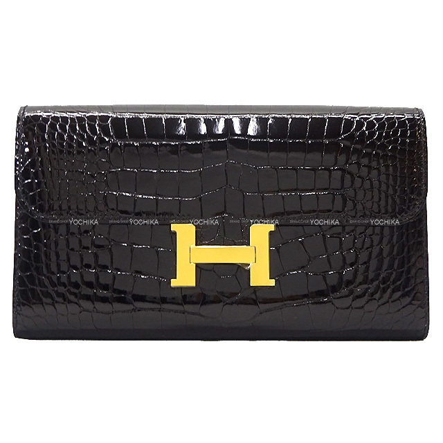 HERMES エルメス 長財布 コンスタンスロング 黒 (ブラック  