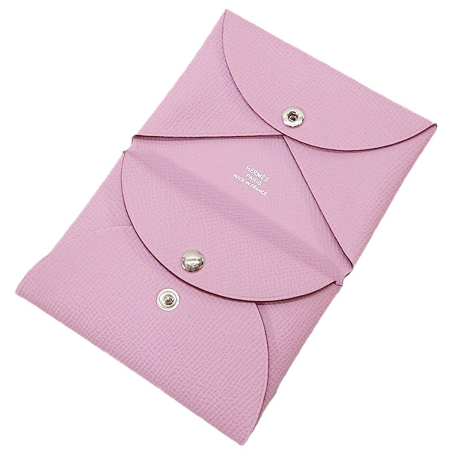 HERMES エルメス カードケース カルヴィ デュオ モーヴシルベストル  