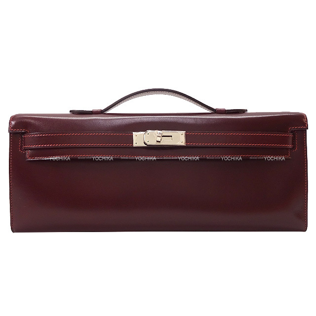 HERMES エルメス ハンドバッグ ケリーカット プルーン ボックスカーフ